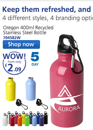 Oregon 400ml Recycled Stainless Steel Bottle