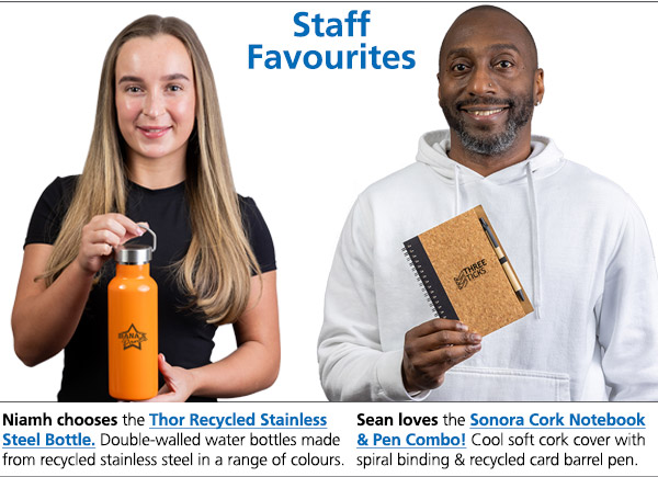 Niamh with the Thor Recycled Stainless Steel Bottles