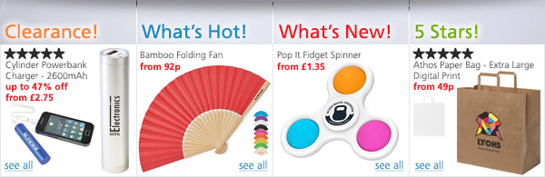 Clearance Promotional Items